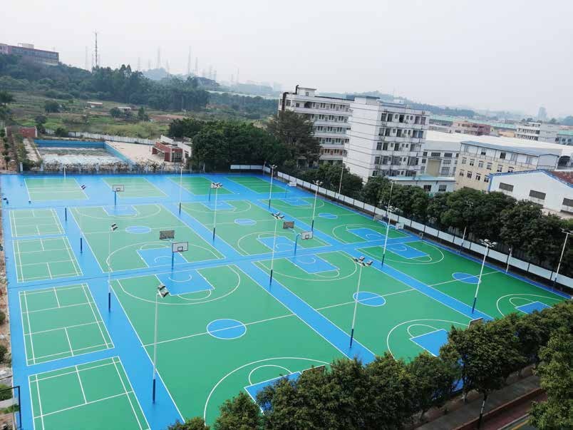 Silicone PU sports courts